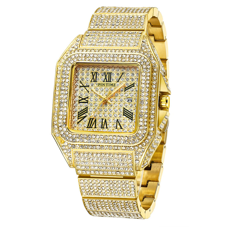 Square Diamond Quartz Watch