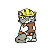 Construction Cat Pin