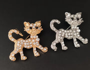 Cat Alloy Brooch