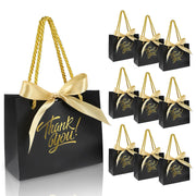 Mini Thank You Gift Bags with Ribbons - 60 Pack