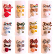 Cherub Clips Baby Girls Hair Set - 15pcs Assorted Bow & Ball Barrettes
