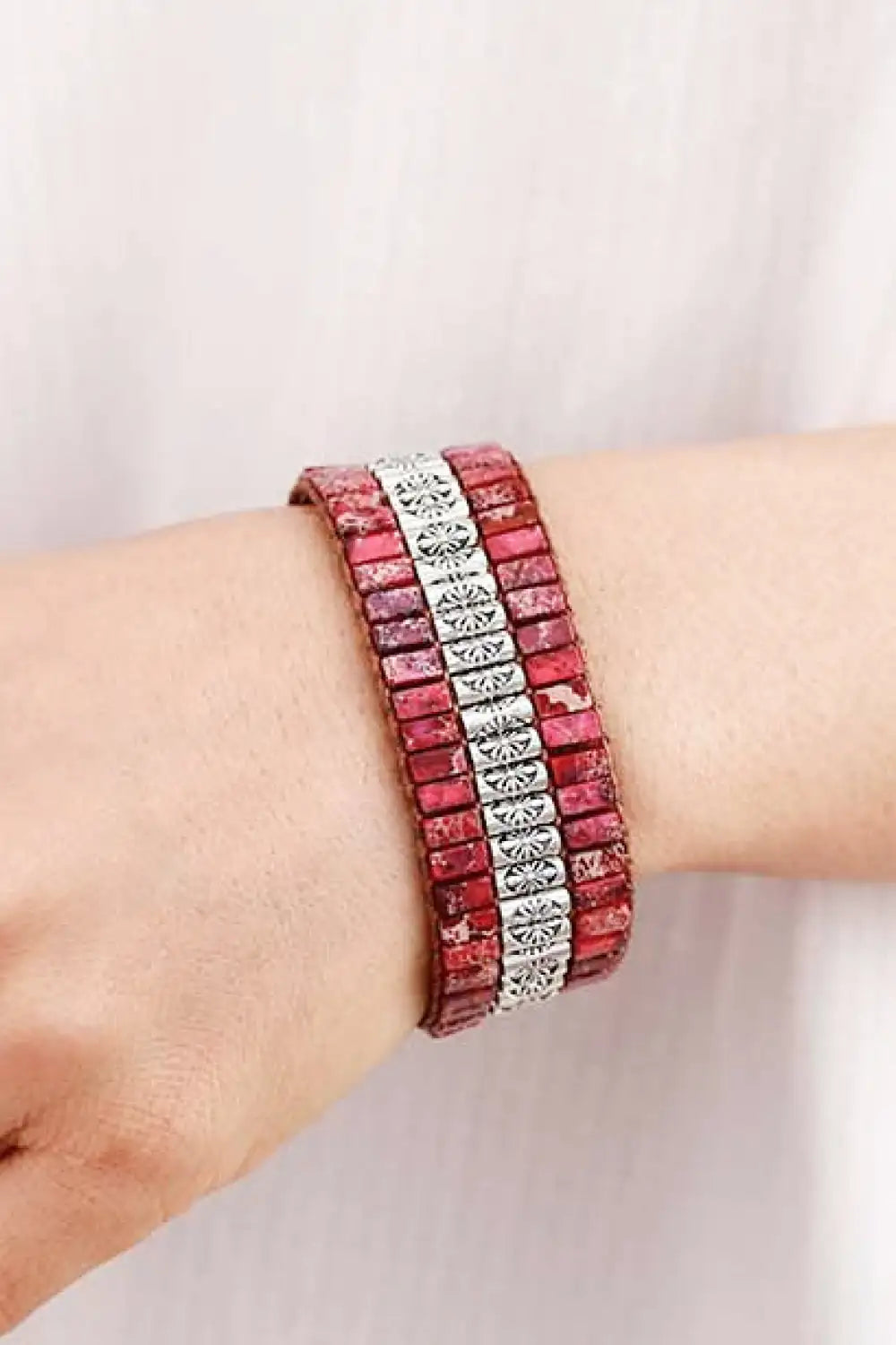 Triple Natural Stone Bracelet