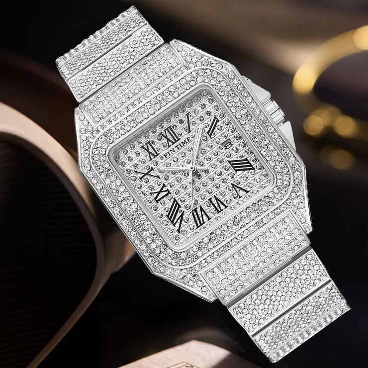 Square Diamond Quartz Watch