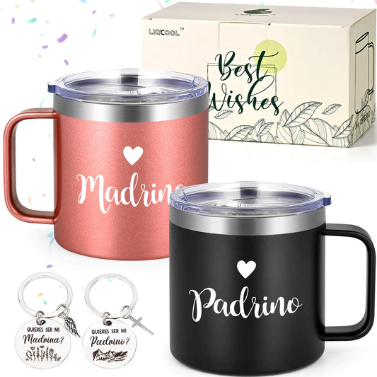 Elegant Godparent Proposal Tumbler Set